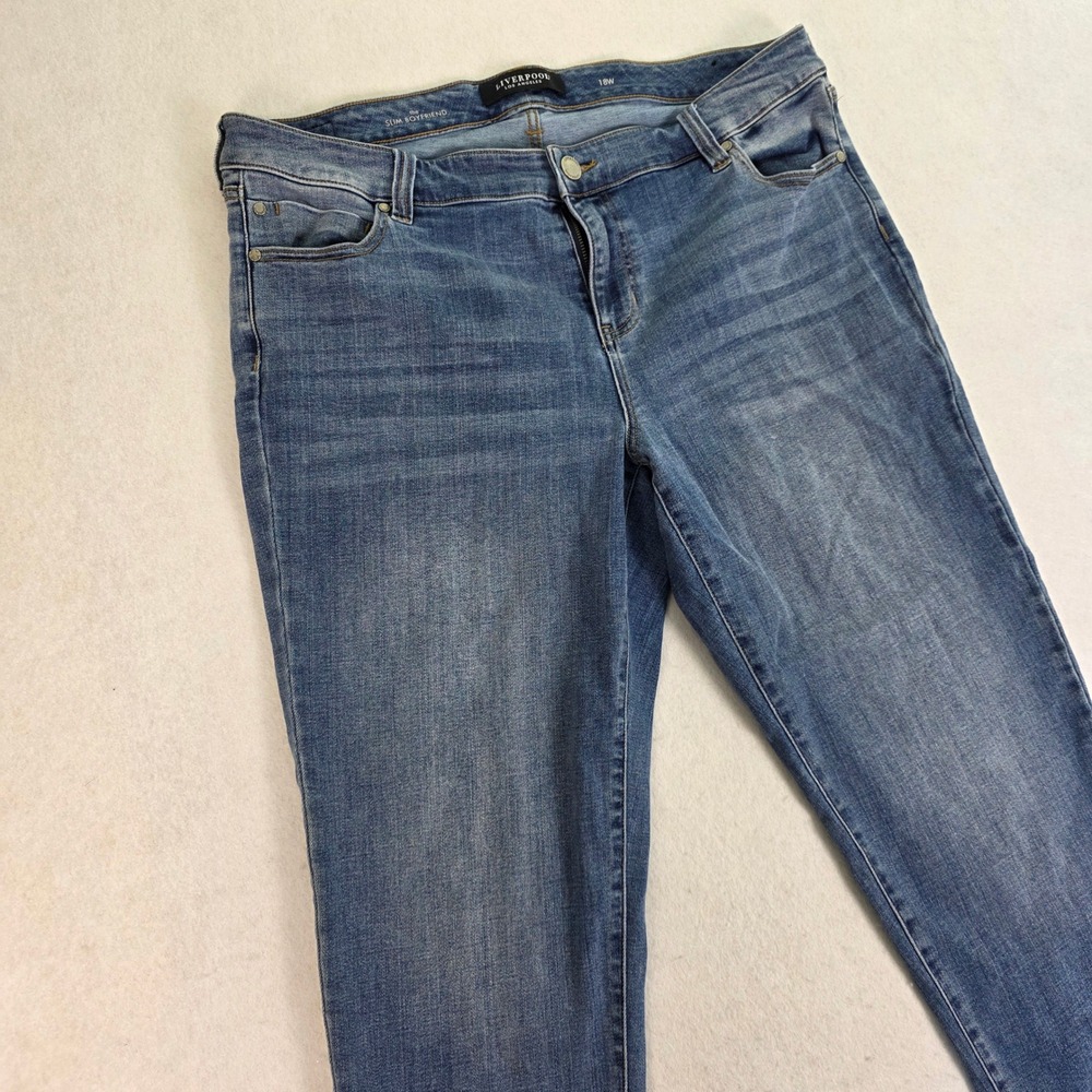 Liverpool Los Angeles‎ Slim Boyfriend Jeans 18W Conway Blue LY5057CH4 Womens